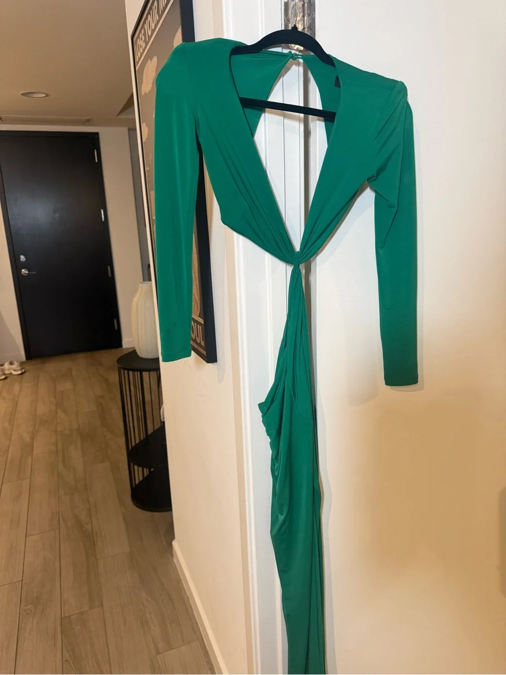 Nookie Emerald Cutout Long-Sleeve Maxi Dress